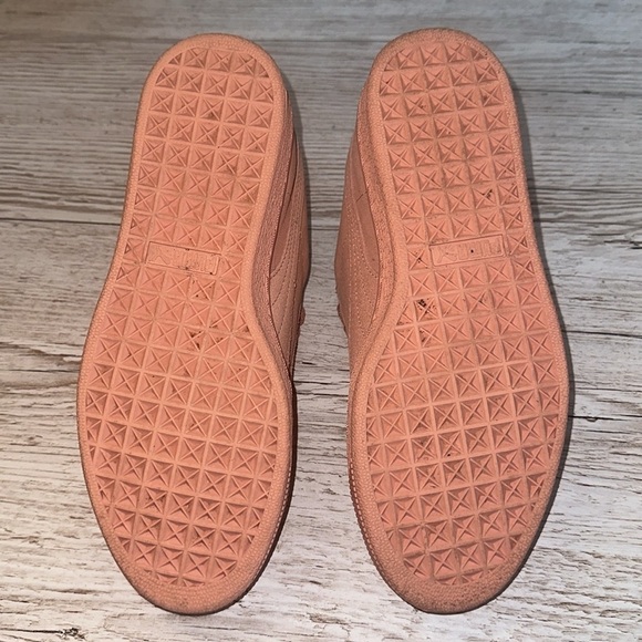 Puma Suede Shell Pink Classic Glitz Lace-Up Sneakers Size 7 - Picture 6 of 8